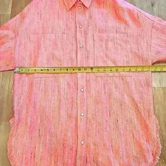 IRO FOUNDA OVERSIZED CORAL SHIRT SHACKET - Picture 9 of 10